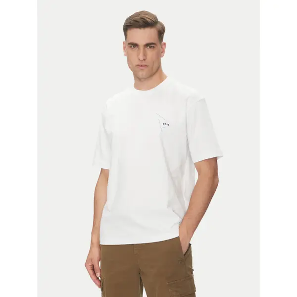 Boss BOSS T-shirt 50546374 Bijela Relaxed Fit