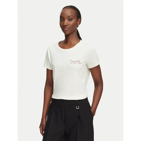Boss BOSS T-shirt C_Elove_5 50566827 Krem Slim Fit