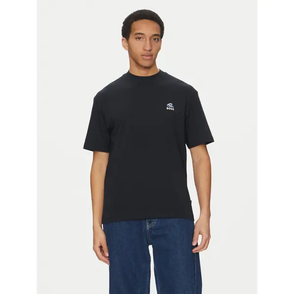 Boss BOSS T-shirt Numbers 50540520 Tamnoplava Relaxed Fit