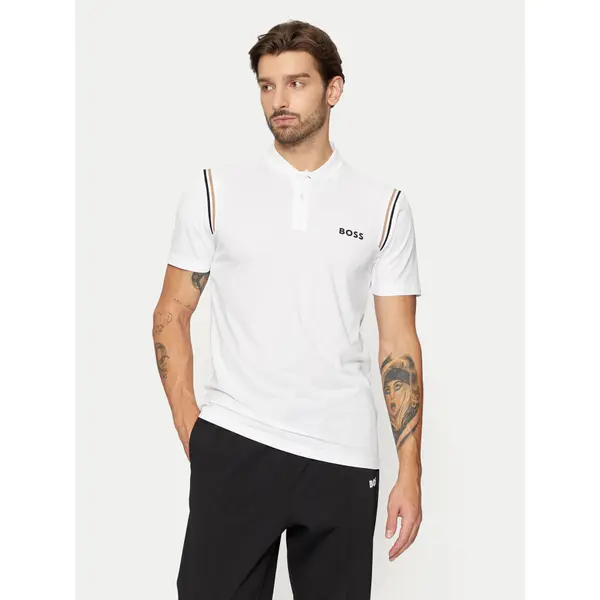 Boss Boss T-shirt Pariq 50534347 Bijela Slim Fit