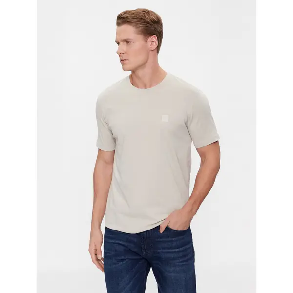 Boss Boss T-shirt Tales 50508584 Bež Relaxed Fit