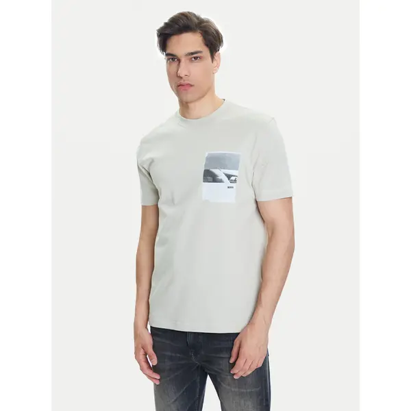 Boss BOSS T-shirt Te_Container 50546920 Bež Regular Fit