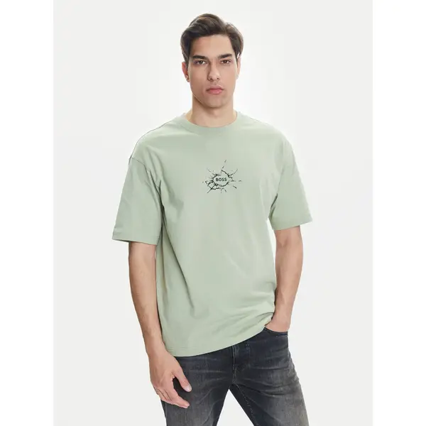 Boss BOSS T-shirt Te_Voyage 50546370 Zelena Relaxed Fit