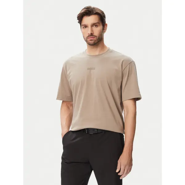 Boss BOSS T-shirt Tee 10 50519368 Bež Relaxed Fit