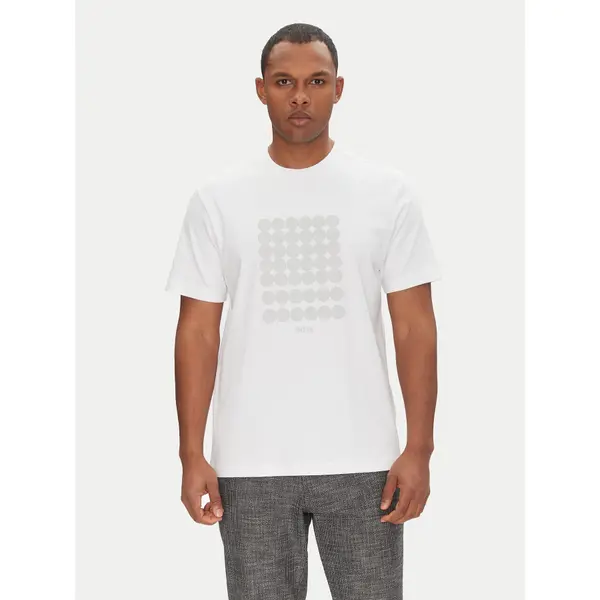 Boss BOSS T-shirt Tee Print Striped C 50537845 Bijela Relaxed Fit