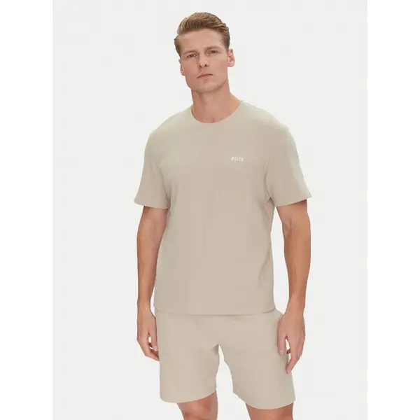 Boss BOSS T-shirt Waffle 50535891 Bež Regular Fit