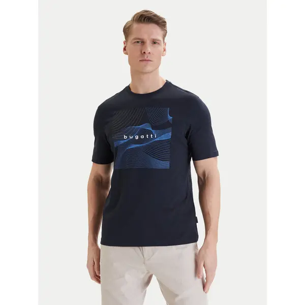 Bugatti Bugatti T-shirt 8350-75044C Tamnoplava Regular Fit