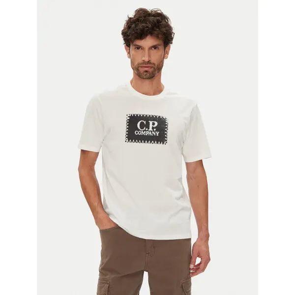 C.P. Company C.P. Company T-shirt RCCMTS723A005100W Écru Regular Fit