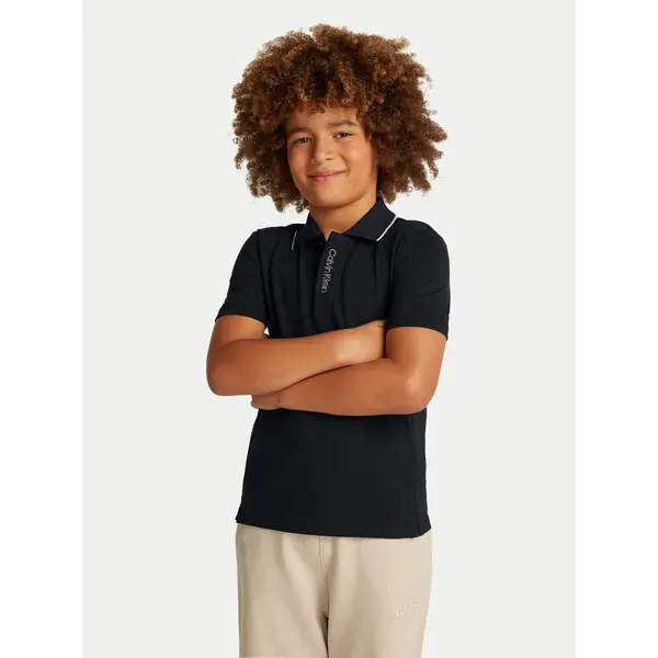 Calvin Klein Jeans Calvin Klein Jeans Polo Embro Logo IB0IB02370 Crna Regular Fit