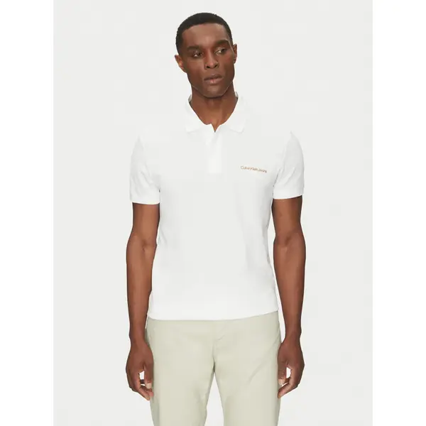 Calvin Klein Jeans Calvin Klein Jeans Polo Monologo J30J325664 Bijela Regular Fit