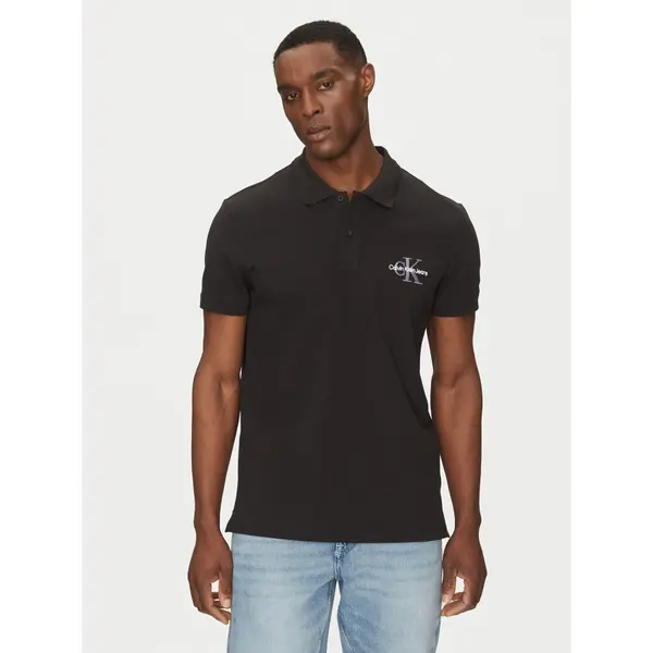 Calvin Klein Jeans Calvin Klein Jeans Polo Monologo J30J325664 Crna Regular Fit