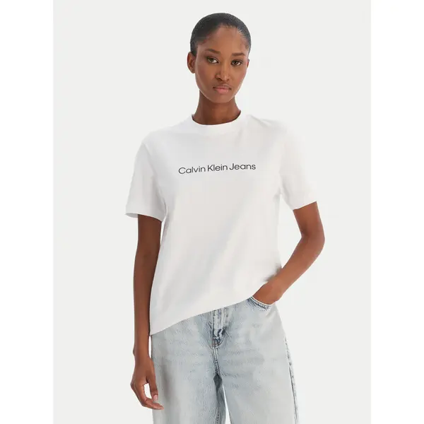 Calvin Klein Jeans Calvin Klein Jeans T-shirt A- Inst. Logo Classic LV047C912G Bijela Regular Fit