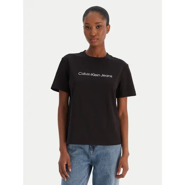 Calvin Klein Jeans Calvin Klein Jeans T-shirt A- Inst. Logo Classic LV047C912G Crna Regular Fit