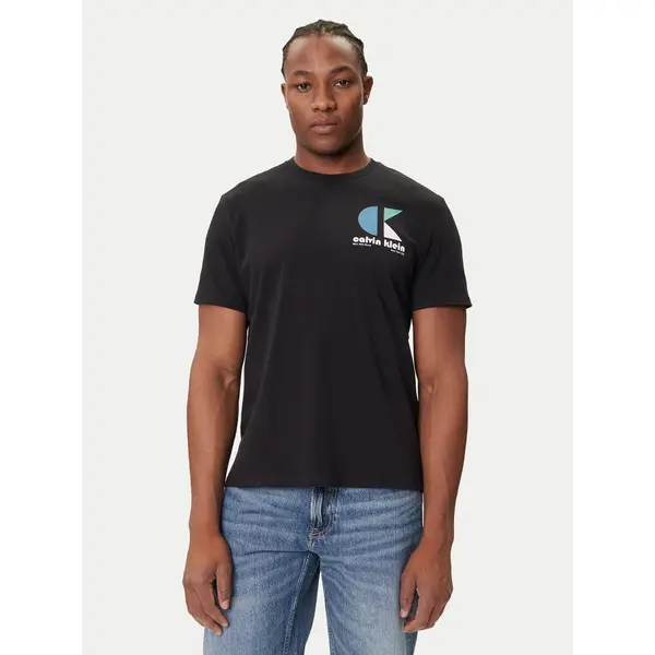 Calvin Klein Jeans Calvin Klein Jeans T-shirt Bauhaus Logo LV04RC827G Crna Regular Fit
