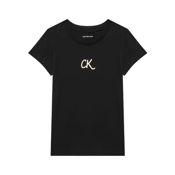 Calvin Klein Jeans Calvin Klein Jeans T-shirt Glitter IG0IG02972 D Crna Slim Fit