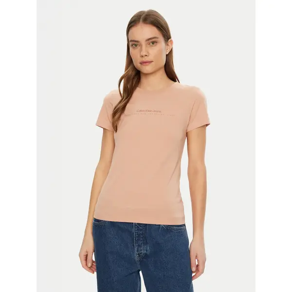 Calvin Klein Jeans Calvin Klein Jeans T-shirt Institutional Graphic J20J224990 Narančasta Slim Fit
