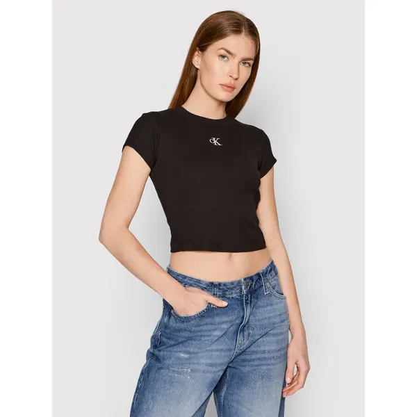 Calvin Klein Jeans Calvin Klein Jeans T-shirt J20J218337 Crna Slim Fit