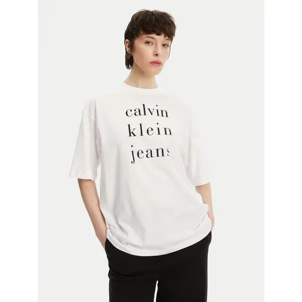 Calvin Klein Jeans Calvin Klein Jeans T-shirt LV047B827G Bijela Relaxed Fit
