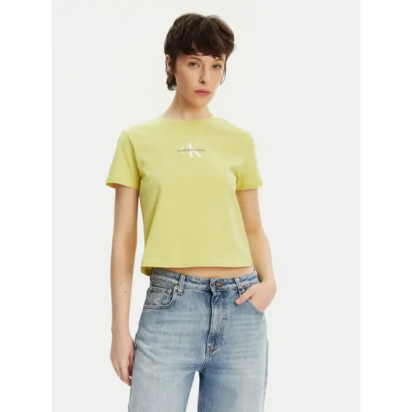 Calvin Klein Jeans Calvin Klein Jeans T-shirt Monologo J20J223113 Žuta Slim Fit