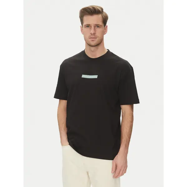 Calvin Klein Jeans Calvin Klein Jeans T-shirt Nyc 2025 J30J327524 Crna Regular Fit