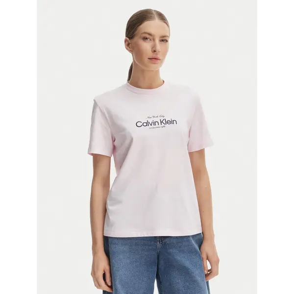 Calvin Klein Jeans Calvin Klein Jeans T-shirt NYC Logo LV047F810G Ružičasta Classic Fit