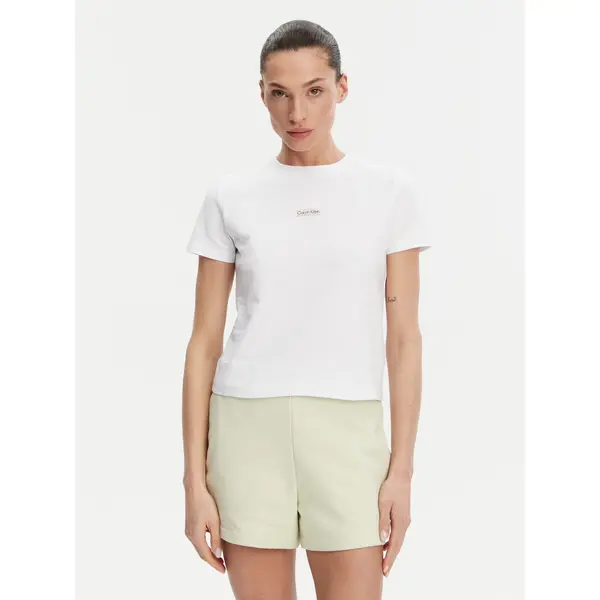 Calvin Klein Jeans Calvin Klein Jeans T-shirt Placed Institutional J20J225524 Bijela Slim Fit