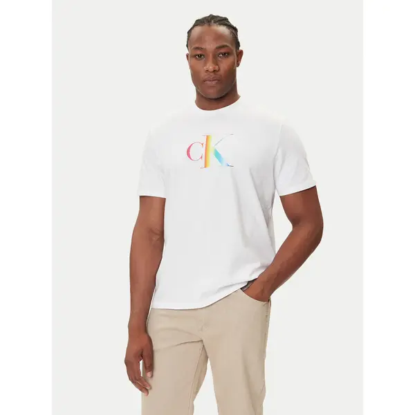 Calvin Klein Jeans Calvin Klein Jeans T-shirt Pride Graphic LV04RC800G Bijela Regular Fit