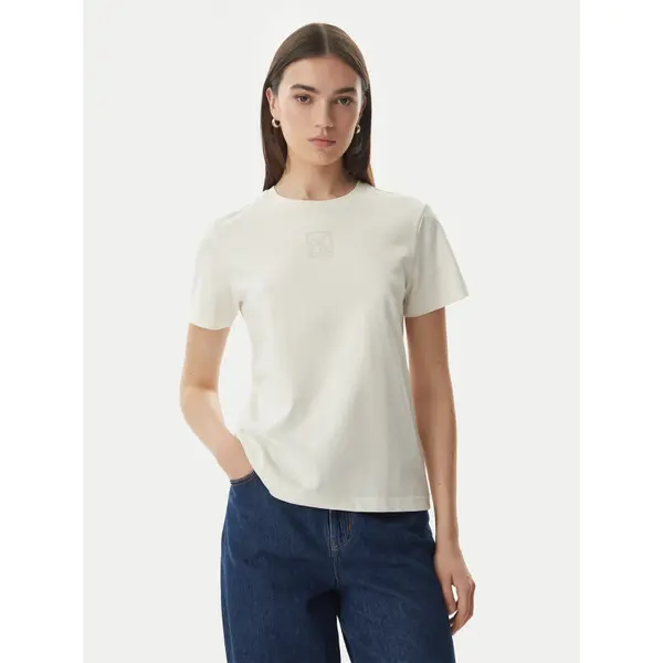 Calvin Klein Jeans Calvin Klein Jeans T-shirt SS 20s LV044G200G Krem Regular Fit