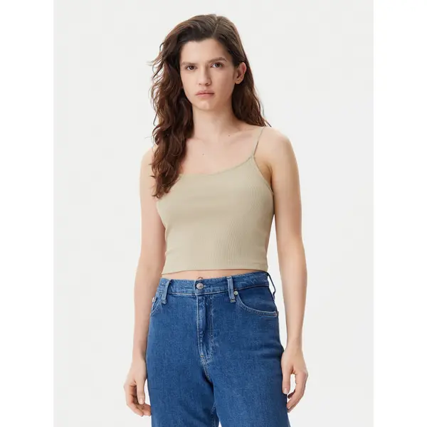 Calvin Klein Jeans Calvin Klein Jeans Top Logo J20J225312 Bež Slim Fit