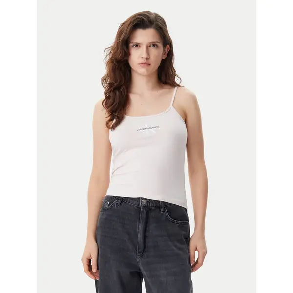 Calvin Klein Jeans Calvin Klein Jeans Top Monologo J20J223105 Ružičasta Slim Fit