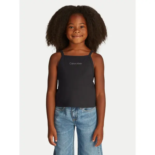 Calvin Klein Jeans Calvin Klein Jeans Top Punto IG0IG02868 Crna Slim Fit