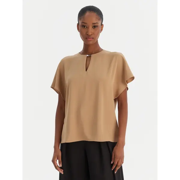 Calvin Klein Calvin Klein Majica LV044E902G Bež Regular Fit