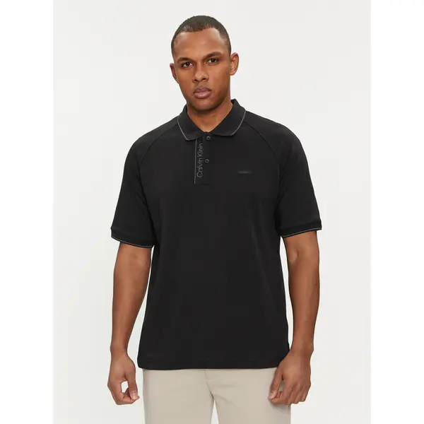 Calvin Klein Calvin Klein Polo Logo Tape K10K112463 Crna Regular Fit