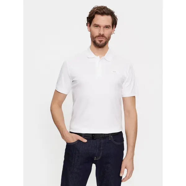 Calvin Klein Calvin Klein Polo Smooth Cotton Slim Polo K10K111657 Bijela Regular Fit