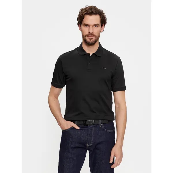 Calvin Klein Calvin Klein Polo Smooth Cotton Slim Polo K10K111657 Crna Regular Fit