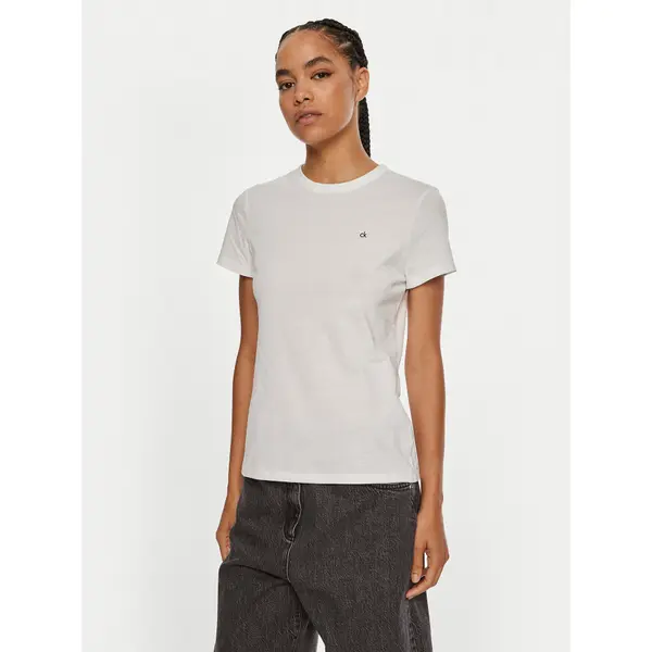 Calvin Klein Calvin Klein T-shirt Emb Graphic K20K208061 Bijela Slim Fit