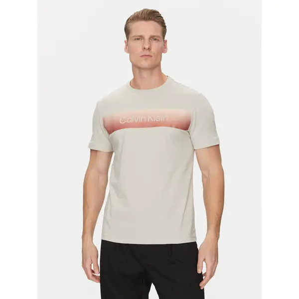 Calvin Klein Calvin Klein T-shirt Linear Ombre K10K114163 Siva Regular Fit