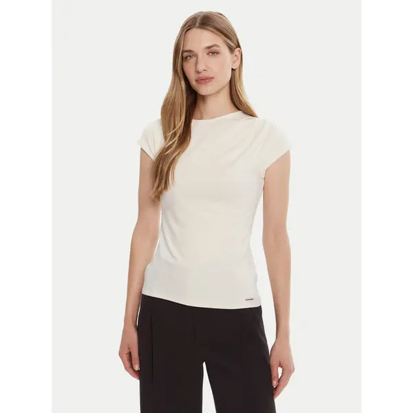 Calvin Klein Calvin Klein T-shirt LV047B275G Écru Slim Fit
