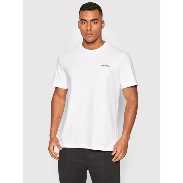 Calvin Klein Calvin Klein T-shirt Micro Logo Interlock K10K109894 Bijela Regular Fit