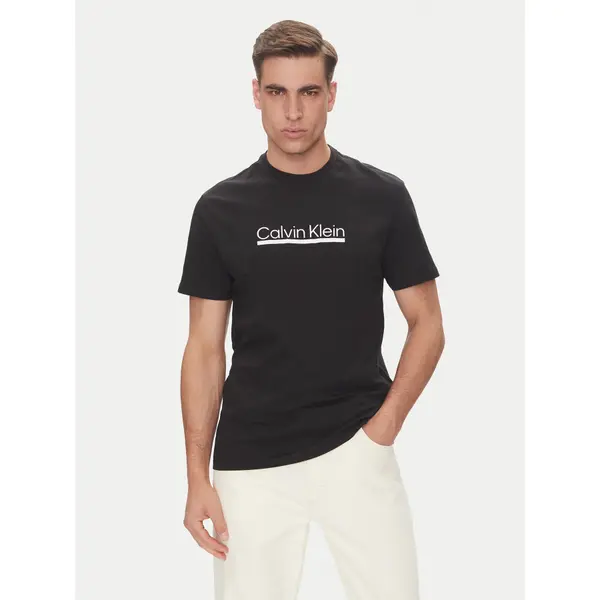 Calvin Klein Calvin Klein T-shirt Outline Tape Graphic LV04RC852G Crna Regular Fit