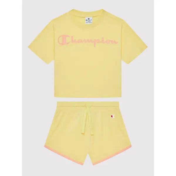 Champion Champion Set majica, sportske kratke hlače 404319 Žuta Custom Fit