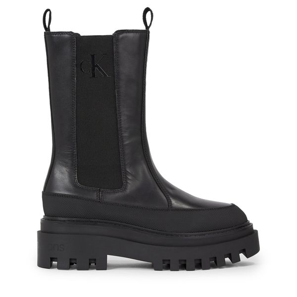 Calvin Klein Jeans Chelsea cipele Calvin Klein Jeans Flatform Chelsea Boot Lth Wn YW0YW01111 Triple Black 0GT