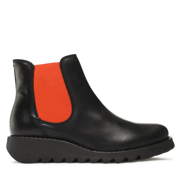 Fly London Chelsea cipele Fly London Salvfly P143195083 Black (Orange Elastic) 083
