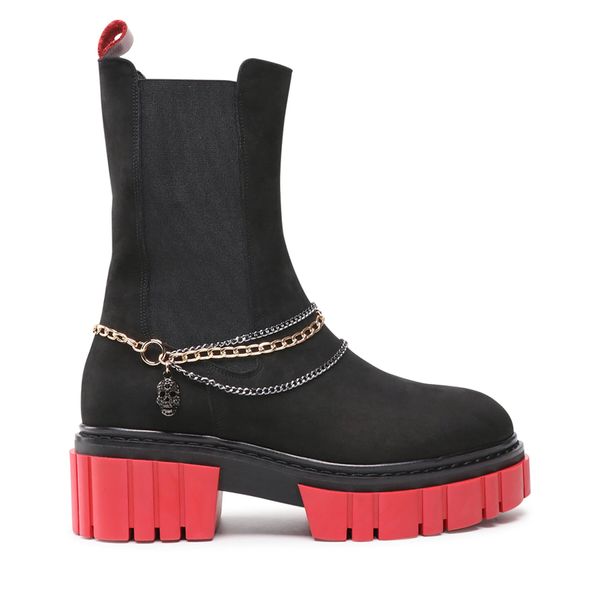 R.Polański Chelsea cipele R.Polański 1337 Czarny Nubuk