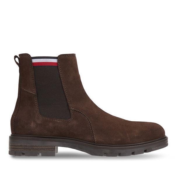 Tommy Hilfiger Chelsea cipele Tommy Hilfiger Corpoarte Hilfiger Suede Chelsea FM0FM04803 Cocoa GT6