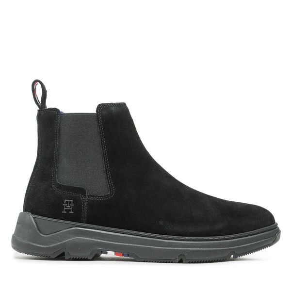 Tommy Hilfiger Chelsea cipele Tommy Hilfiger Premium Th Suede Hybrid Chelsea FM0FM04683 Black BDS