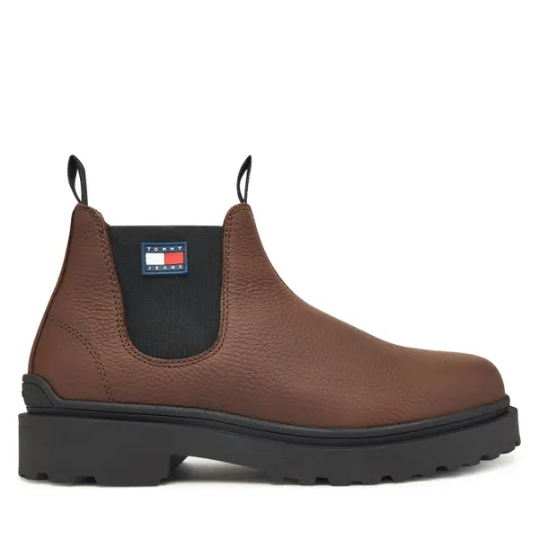 Tommy Jeans Chelsea cipele Tommy Jeans Tjm Chelsea Leather Wl EM0EM01670 Smeđa