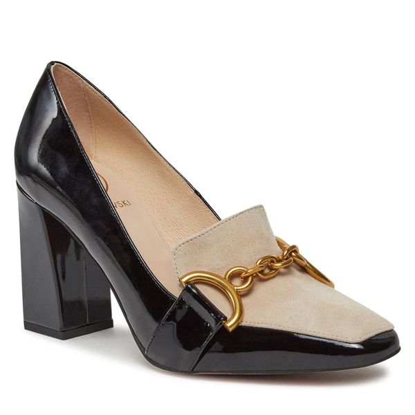 Baldowski Cipele Baldowski D04447-3945-001 Lakier Czarny/Zamsz Beż