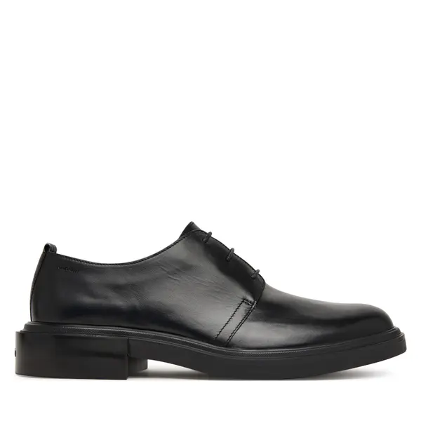 Calvin Klein Cipele Calvin Klein Cupped Postman Derby Laceup Lth HM0HM01996 Crna