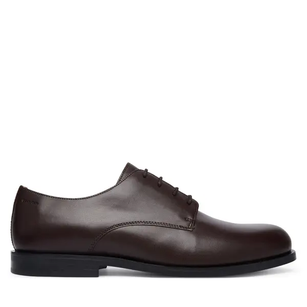 Calvin Klein Cipele Calvin Klein Ess Rubber Derby Lth HM0HM02056 Tamno smeđa